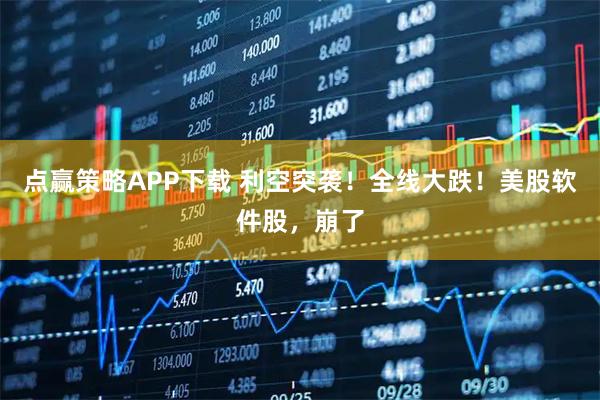 点赢策略APP下载 利空突袭！全线大跌！美股软件股，崩了